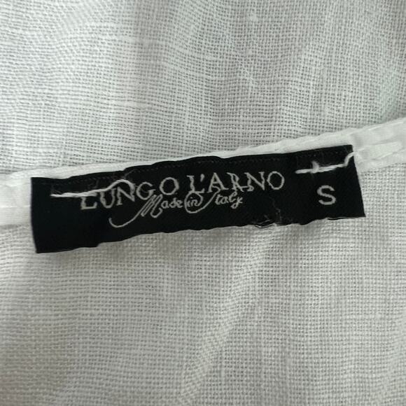 Lungo L'arno Top Womens Small Linen Quiet Luxury Lagenlook Beachy Coastal Boho - Picture 2 of 11